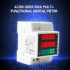 AC80-300V 100A Digitaler Energiezähler DIN-Schienen-Multimeter Elektrischer Leistungsmesser kWh-Messgerät Multifunktions-Wechselspannung Strom Leistungsfaktor-Tester Amperemeter Voltmeter
