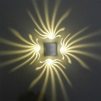 AC85-265V 3W LED quadratische Wandlampe aushöhlen Palm Design Wandleuchte