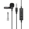 ACEMIC Omnidirektionaler Kondensator Lavalier Mikrofon Ansteckmikrofon Einzelkopf 3, 5 mm TRRS mit 6, 35 mm Adapter