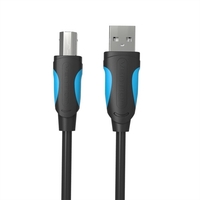 ACHTUNG USB2.0-Druckerkabel Stecker / Stecker 3m / 9.84ft-Scannerkabel für HP / Canon / Epson (Schwarz)