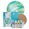 Acryl-Gießfarbe Set mit 4 Flaschen (60 ml) Flaschen Flüssige Acrylfarbe mit hohem Durchfluss für Leinwand Holz Stein Glasfliesen Papier