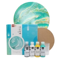Acryl-Gießfarbe Set mit 4 Flaschen (60 ml) Flaschen Flüssige Acrylfarbe mit hohem Durchfluss für Leinwand Holz Stein Glasfliesen Papier