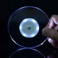 Acryl ultradünne LED-Untersetzer runde Form leuchtende Untersetzer Cup Mat