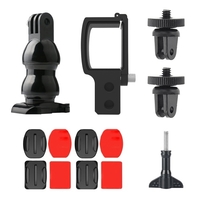 Action Kamera Helmhalterung Schnallenplatte + Mini Halterung + Adapter & Lange Schraube + Kamerahalterung