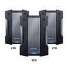 ADATA HD830 Externe Festplatte Tragbare Festplatte 4 TB USB3.1 Anti-Schock-Datenverschlüsselung für Reisen (Schwarz)
