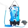 AFISHTOUR 12L Tragbare Camping Dusche Tasche mit Fuß Pumpe und Dusche Kopf Schlauch