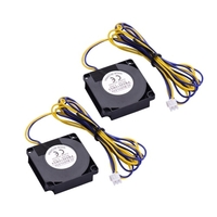 Aibecy 2-teiliges Gebläse mit bürstenlosem Lüfter 40 * 40 * 10 mm DC 12 V Kompatibel mit 3D-Druckerextruder-Hotend CR-10 / CR-10S / CR-10 S4 / CR-10 S5