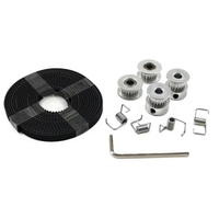 Aibecy 2Stk. GT2 Riemenscheibe 20 Zähne Bohrung 5mm + 2m GT2 Zahnriemen 6mm Breite + 2Stk