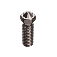 Aibecy 3D-Druckerdüse 0, 2/0, 3/0, 4/0, 5/0, 6/0, 8/1, 0 mm Düse Gehärtetes Stahlwerkzeug M6 Gewinde Extruder Druckkopf Hochtemperaturbeständige Vulkandüsen für 1, 75 mm Filament Kohlefaser Filamente