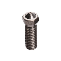 Aibecy 3D-Druckerdüse 0, 2/0, 3/0, 4/0, 5/0, 6/0, 8/1, 0 mm Düse Gehärtetes Stahlwerkzeug M6 Gewinde Extruder Druckkopf Hochtemperaturbeständige Vulkandüsen für 1, 75 mm Filament Kohlefaser Filamente