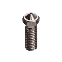 Aibecy 3D-Druckerdüse 0, 2/0, 3/0, 4/0, 5/0, 6/0, 8/1, 0 mm Düse Gehärtetes Stahlwerkzeug M6 Gewinde Extruder Druckkopf Hochtemperaturbeständige Vulkandüsen für 1, 75 mm Filament Kohlefaser Filamente