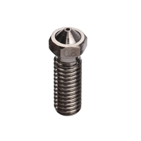 Aibecy 3D-Druckerdüse 0, 2/0, 3/0, 4/0, 5/0, 6/0, 8/1, 0 mm Düse Gehärtetes Stahlwerkzeug M6 Gewinde Extruder Druckkopf Hochtemperaturbeständige Vulkandüsen für 1, 75 mm Filament Kohlefaser Filamente