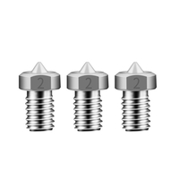 Aibecy 3D-Druckerteile 3 Stück V5 V6 TC4 Titanlegierungsdüsen 0, 2 / 0, 3 / 0, 4 / 0, 5 mm