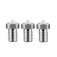 Aibecy 3D-Druckerteile 3 Stück V5 V6 TC4 Titanlegierungsdüsen 0, 2 / 0, 3 / 0, 4 / 0, 5 mm
