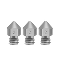 Aibecy 3D-Druckerteile 3-teilige TC4-Titanlegierungsdüsen 0, 2 / 0, 3 / 0, 4 / 0, 5 mm