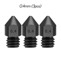 Aibecy 3pcs Hardened Steel Nozzles 0.4mm for 1.75mm filament for Creality Ender 3/CR-10/CR-10S Pro/TEVO Tarantula Pro/TEVO Flash/Sapphire Pro 3D Printer Hotend Extruder