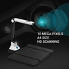 Aibecy BK50 Portable 10-Megapixel-Hochauflösungsscanner,  Erfassungsgröße A4,  Dokumentenkamera mit Hartplastikplatte für Passkartendateien,  Dokumentenerkennungsunterstützung 7 Sprachen Deutsch / Russisch / Französisch / Japanisch / Spanisch / Italien
