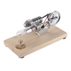 Aibecy Mini Heißluft Stirling Motor Motor Modell Strom Generator Holz Basis Physik Wissenschaft Pädagogisches Spielzeug