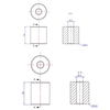 Aibecy Silicone Solid Spacer mit Y-Achsen-Drahtrückzug Silica-Säule für die Nivellierung heißer Betten Hochtemperaturbeständig Kompatibel mit 3D-Druckern Ender-3 / Ender-5 / CR-X / CR-10 / CR-10S