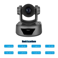 Aibecy Videokonferenzkamera Webcam 10X Optionaler Zoom Full HD 1080P-Kamera 52-Grad-Weitwinkelbetrachtung Autofokus mit USB3.0 HD-CVBS-Schnittstelle Fernbedienung für Geschäftsmeetingsräume Aufzeichnungstraining