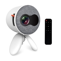 Aibecy YG220 Mini-LED-Projektor 1080P Unterstützt 1000 Lumen Tragbarer Multimedia-Projektor Videoplayer Eingebauter Lautsprecher mit AV- / USB- / HD- / TF-Karte / Audioausgang-Schnittstelle Kindergeschenk für Home Entertainment