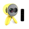 Aibecy YG220 Mini-LED-Projektor 1080P Unterstützt 1000 Lumen Tragbarer Multimedia-Projektor Videoplayer Eingebauter Lautsprecher mit AV- / USB- / HD- / TF-Karte / Audioausgang-Schnittstelle Kindergeschenk für Home Entertainment