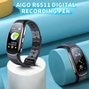 aigo R6511 16 GB Digitaler Aufnahmestift Diktiergerät Armband Design Unterstützung Ein-Tasten-Aufzeichnung PCM Lossless Recording Schwarz