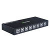 AIMOS 8 Ports USB-Synchronizer USB-Tastatur-Maus-Synchronisations-Controller KVM-Umschalter Metallgehäuse Plug and Play Schwarz