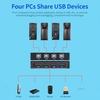 AIMOS AM-404K USB-Drucker Share Switcher 4 Anschlüsse Tastatur Maus U Disk HDD USB Controller Schwarz