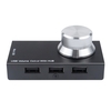 AIMOS Audio Knob Mehrzweck-USB-Multimedia-Lautstärkeregler-Einsteller Metalltablett Ein-Tasten-Mute-Lautsprecher Mini für Computer