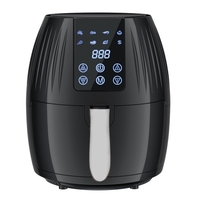 Air Fryer 5.5L Multifunktionale Intelligenz Haushalt Große Kapazität 1300W Big Firepower Timing Touchscreen LCD Electric Air Fryer