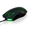 Ajazz AJ52 7 RGB-Modi mit Hintergrundbeleuchtung Professionelle E-Sport-Gaming-Maus mit Kabel und einstellbarer DPI 750/1000/1250/1500/1750/2000/2500 Schwarz + Muster