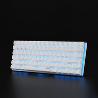 Ajazz AK33 82 Tasten BT & USB Kabelgebundene mechanische Dual-Mode-Tastatur Monochromatische Hintergrundbeleuchtung Gaming Office-Tastatur Weiß (roter Schalter)