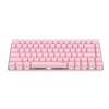 Ajazz AK33 82 Tasten USB-Kabel Mechanische Tastatur Monochromatische weiße Hintergrundbeleuchtung Gaming Office-Tastatur Pink mit roten Schaltern