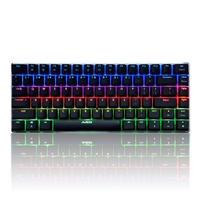 AJAZZ AK33 Keyclick mechanische Tastatur Gaming E-Sport LED bunte Tastatur 82 Tasten USB verdrahtete Anti-Ghosting für PC Notebook Laptop Desktop