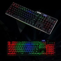 Ajazz AK35i / Ak35i RGB mechanische Gaming-Tastatur schaltet schwarz / blau / braun / rot Achse verdrahtete weiße LED-Hintergrundbeleuchtung Ergonomische hintergrundbeleuchtete Tastatur All-Key-Anti-Ghosting-PC-Gamer-Home-Office