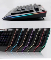 Ajazz AK525 Mechanische Tastatur RGB-Licht USB Kabelgebundene Gaming-Tastatur mit Hintergrundbeleuchtung Multimedia-Rolle Programmierbare 114 Tasten Gamer Schwarz SwitchKeyboard für Laptop PC-Desktop-Computer