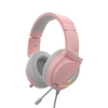 Ajazz AX365 7.1-Kanal-Surround-Gaming-Headset Geräuschunterdrückung Versenkbare MIC-Kopfhörer Kopfhörer Weiche Ohrmuscheln 50-mm-Treiber Pink
