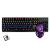 Ajazz Mechanical Keyboard Mouse Combo USB Wired Gaming Keyboard Mausset 104 Tasten Mixed Light Tastatur mit schwarzem Schalter