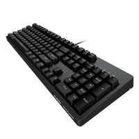 Ajazz mechanische tastatur professionelle gaming tastatur blau schalter verdrahtet weiß hintergrundbeleuchtung tastatur blau schalter (schwarz)