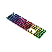 AJAZZ PBT Pudding Keycap 108 Keys PBT Keycap Set mit gefrostetem Handgefühl für mechanische Tastatur Schwarz (nur Tastenkappen)