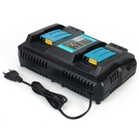 Akku-Ladegeräte für Elektrowerkzeuge DC18RD-Schnellladegerät mit zwei Anschlüssen Geeignet für Makita 4A 120W-Akkus mit 7, 2 bis 18 V Netzteil