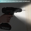 Akku-Schraubendreher Yuclam Elektro-Schraubendreher Wiederaufladbarer Zwei-Gang-Bohrschrauber mit LED-Licht 25 + 1 Drehmoment Flexible Welle 3/8 Zoll Spannfutter 50 Nm Power-Schraubendreher für Möbelmontage Heimwerker-Projekt
