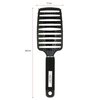 AKörper Nylon Detangle Haarbürste Frauen Haar Kopfhaut Massage Kamm Paddle Brush Nasses Haar Haarbürste für Hairdressing Salon schwarz