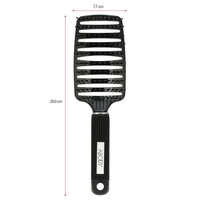 AKörper Nylon Detangle Haarbürste Frauen Haar Kopfhaut Massage Kamm Paddle Brush Nasses Haar Haarbürste für Hairdressing Salon schwarz