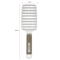 AKörper Nylon Detangle Haarbürste Frauen Haar Kopfhaut Massage Kamm Paddle Brush Nasses Haar Haarbürste für Hairdressing Salon weiß