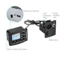 Akustikgitarre 4-Band EQ Equalizer Ton und Lautstärke Verstärker Preamp Piezo Pickup 6.35mm XLR mit Pitch Hinweis Notch Funktion Clear LCD-Anzeige