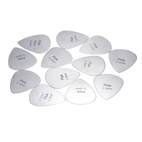 Alice AP-12S 12pcs / pack 0.3mm Edelstahl-Metall Plektren Plektrum