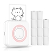 All-in-One-Fotodrucker Tragbarer Multifunktionsdrucker Wireless Instant Mini Printer Support BT Connection for Smartphone with 11 Paper Rolls 57mm Kompatibel mit iOS Android