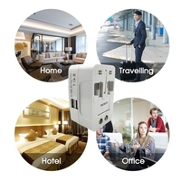 All-In-One Universal-Netzteiladapter für den weltweiten Einsatz (AU / UK / US / EU) Netzteil-Ladegerät für den internationalen Stromanschluss USB-Netzteiladapter (1 Pack,  Weiß)
